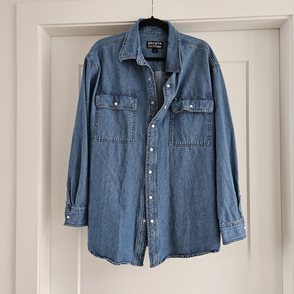 Dakota Workpro Series Men's Blue Casual Button Down Shirt